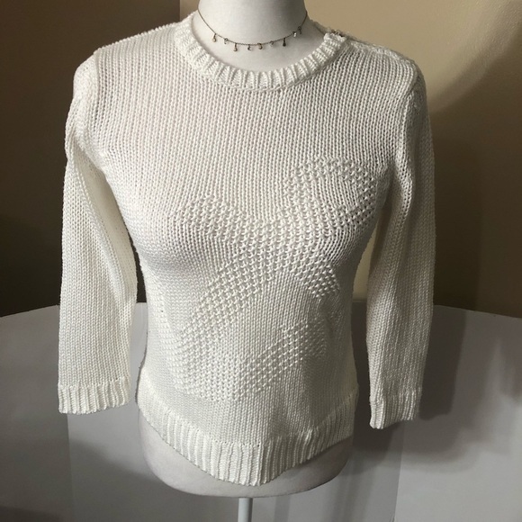 Ann Taylor White Anchor Sweater Sz XSP NWOT - Picture 3 of 8